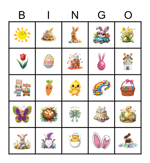 Easter Bingo Card