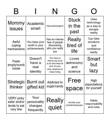 IRL Polaris kinnie bingo Card
