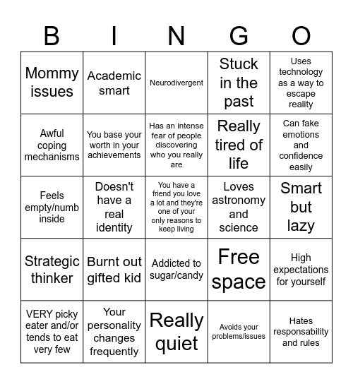 IRL Polaris kinnie bingo Card