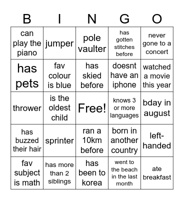 Bingo Card