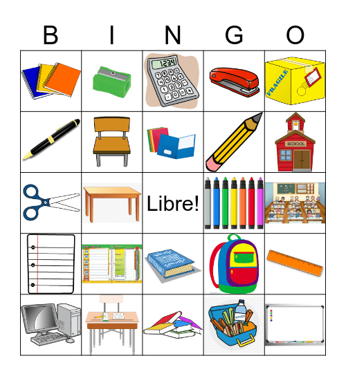 SP - Material Escolar Bingo Card