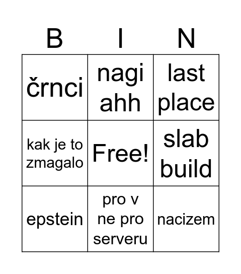 hpixel Bingo Card