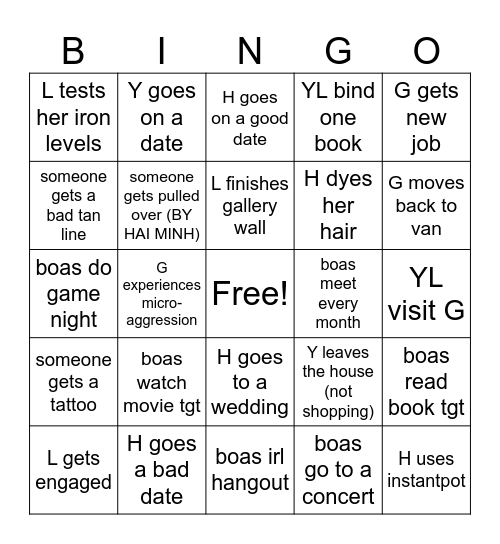 PINKBOA 2026 Bingo Card