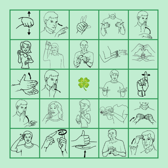 ASL Bingo Card