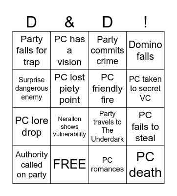 Session 19 Bingo Card