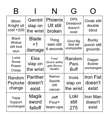 Zhiyong's Golden Children Bingo Card