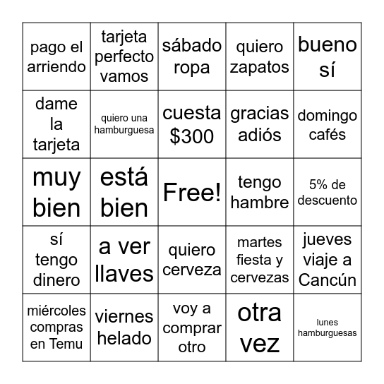 Nightmare at the Bank Bingo Card