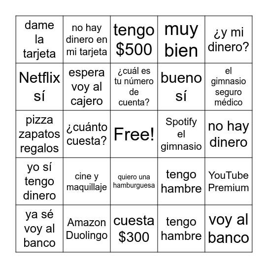 Nightmare at the Bank! Bingo Card