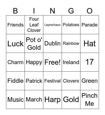 Saint Patrick's Day Bingo! Bingo Card
