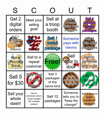 Girl Scout Bingo Card