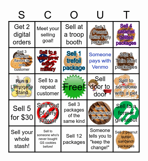 Girl Scout Bingo Card