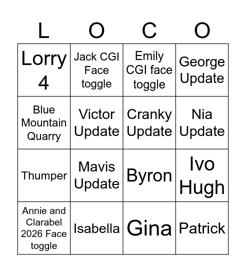 April, May, Summer 2026 Bingo! Bingo Card