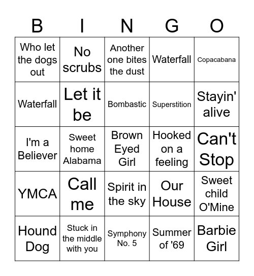 BADA Bingo Card