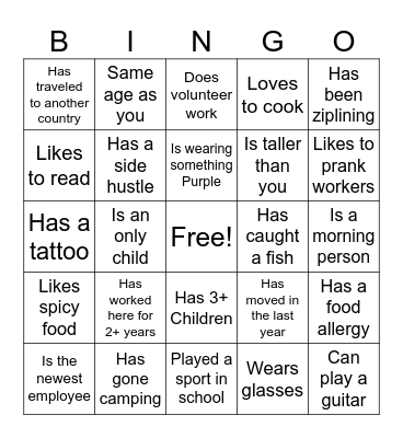Mix n Mingle Grifols BINGO Card