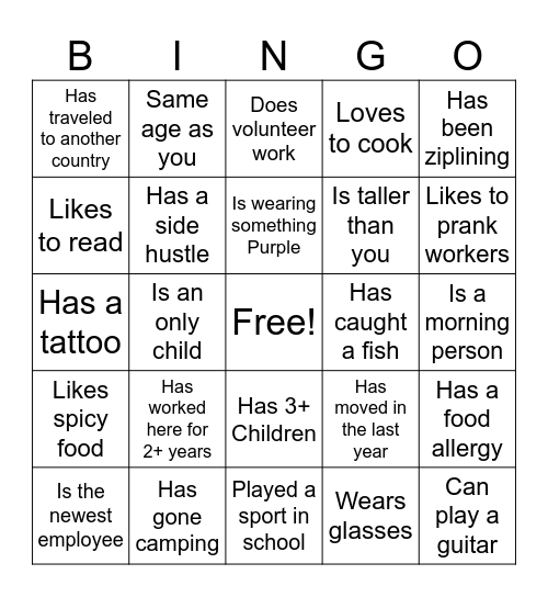 Mix n Mingle Grifols BINGO Card