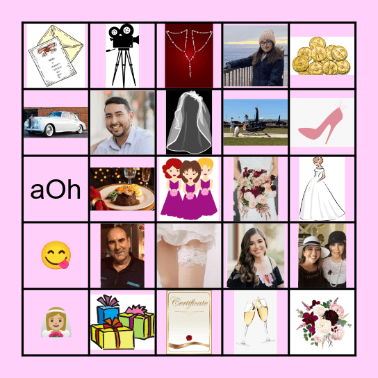 Despedida de Soltera: Verónica Giselle Bingo Card