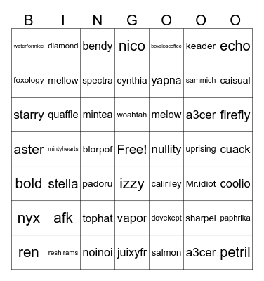 Bingo Card