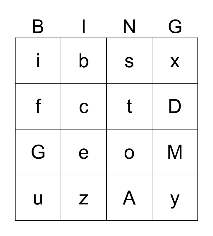 BS1 AC Bingo Card