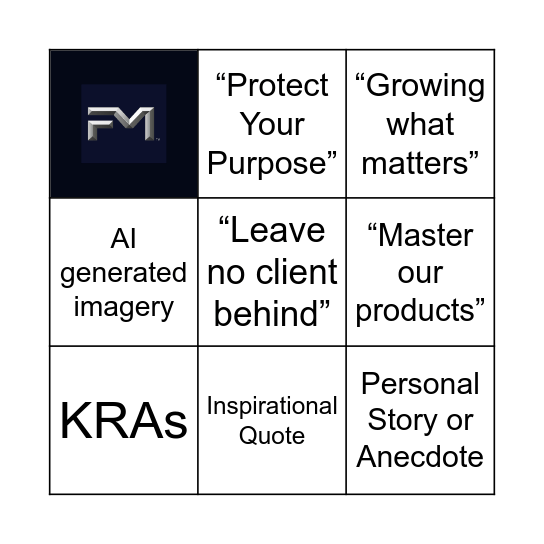 2026 FM Management Bingo Card
