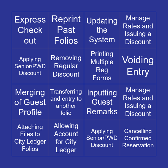 ChatBot: Self-Help BINGO Card
