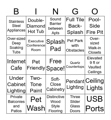Mayfield Lifestyle BINGO Card