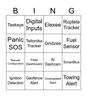Uffizio Tech Bingo Card