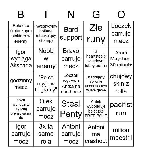 Flexy Bingo Card