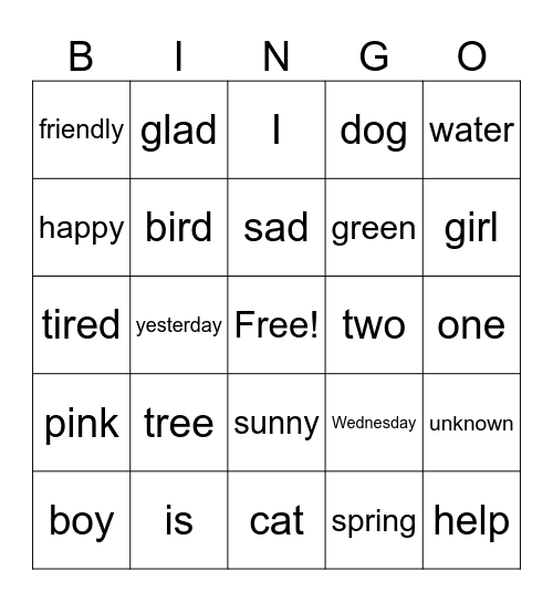 Bingo Card
