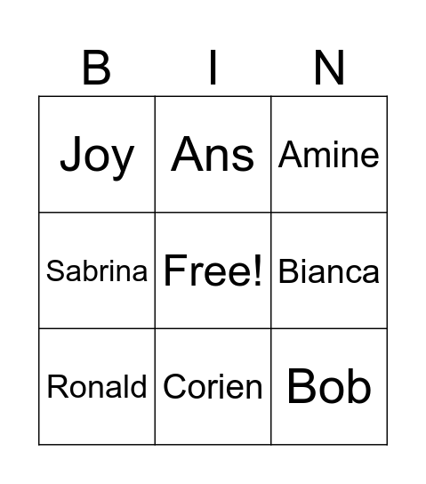Lente Bingo Card