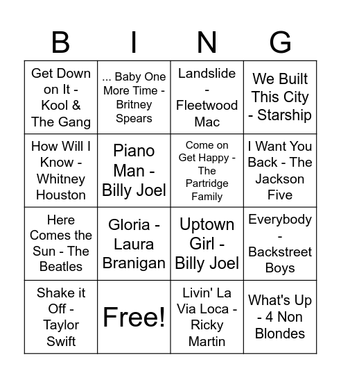 March Bingo Card