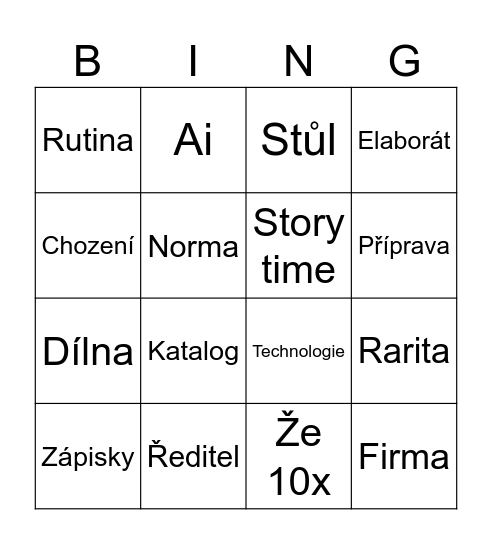 DTB Bingo Card