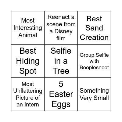 Photo Bingo Card