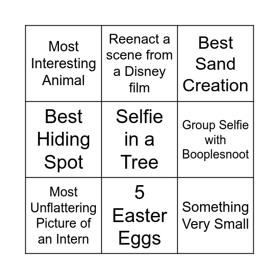 Photo Bingo Card