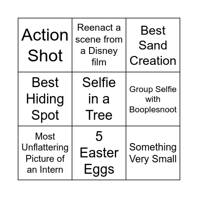 Photo Bingo Card