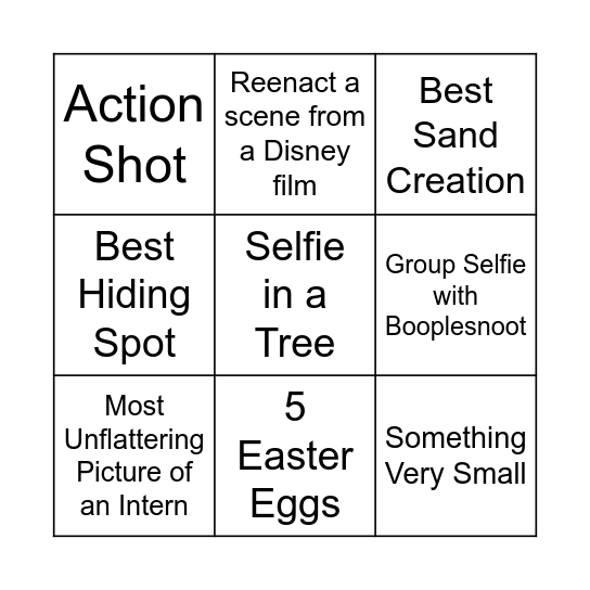 Photo Bingo Card