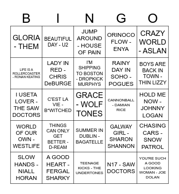 SAINT PATRICK'S DAY Bingo Card