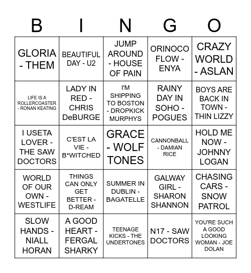 SAINT PATRICK'S DAY Bingo Card