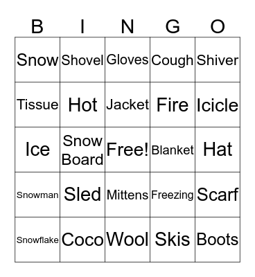 Winter Bingo Card