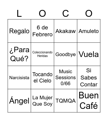 Locura de Marzo Bingo Card
