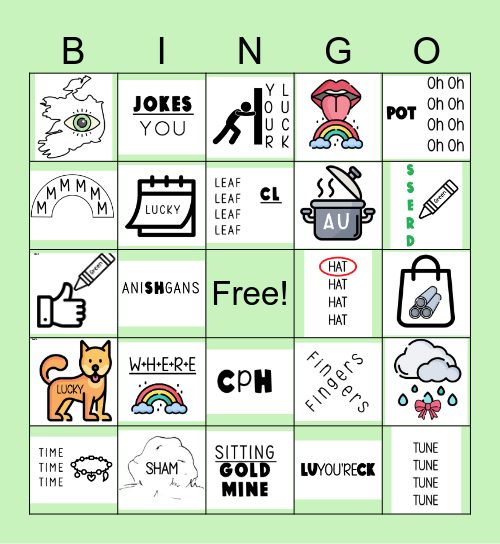 March Rebus Puzzles Bingo Card