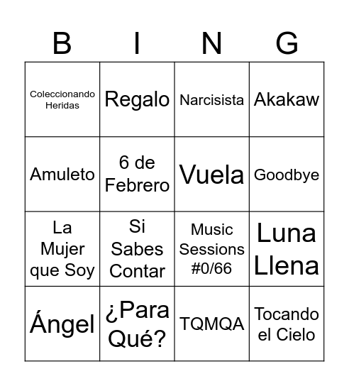 Locura de Marzo 2026 Bingo Card