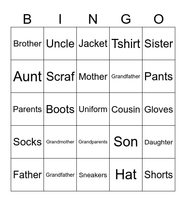 Bingo Card