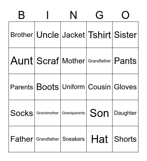 Bingo Card