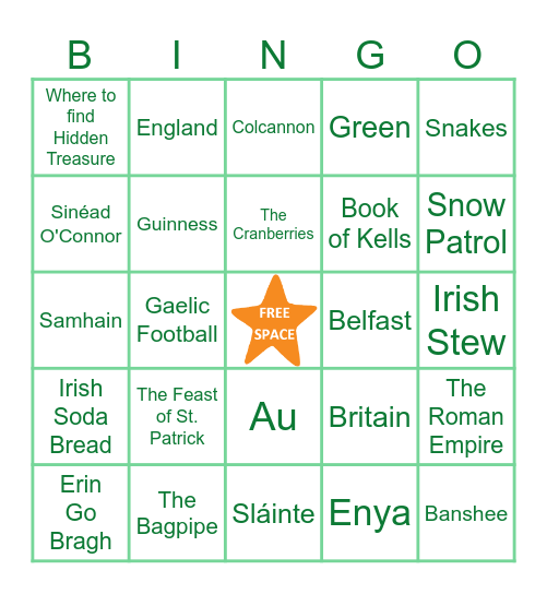 Jam Filled St. Patrick's Day TRIVIA Bingo! Bingo Card