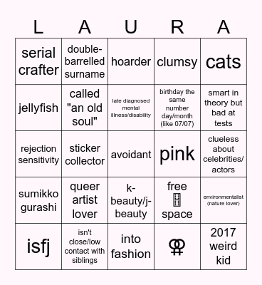 laura bingo Card
