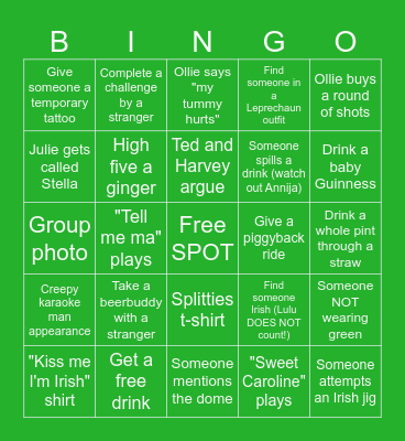 St.Paddy's Day! Bingo Card