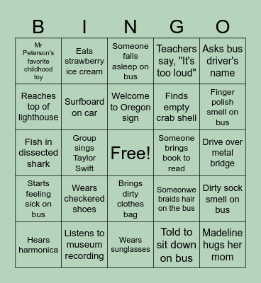 2026 PNW I-Term Bingo Card