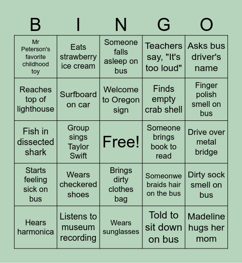 2026 PNW I-Term Bingo Card