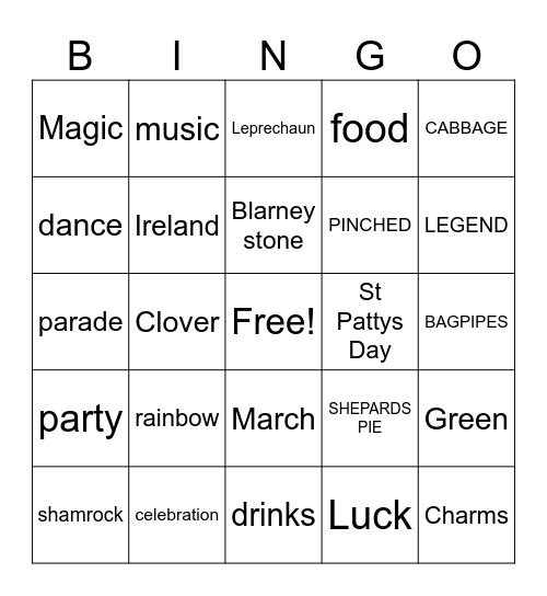 Lucky Bingo Card