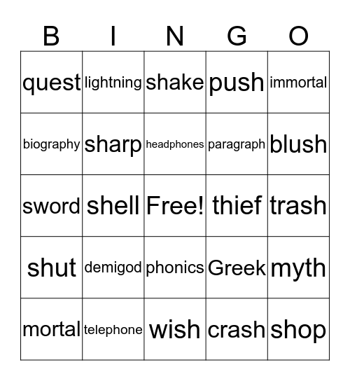 Jan 17-20 Bingo Card